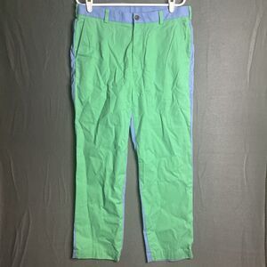Brooks Brothers 346 Golf Pants Actual 35x30 Blue Green Colorblock‎ Chino